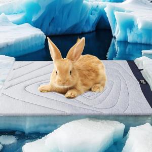imageZonLi Dog Cooling Mat 20quot x 16quotSmall Waterproof Cooling Pad for Cats ampamp Rabbits Portable ampamp Durable Pet Mat for Crate Trunk Camping Outdoors Machine Washable Ice GreenTidal Blue