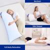 imageSyrinx Memory Foam Body Pillow Insert for AdultsSoft Surface Firm Full Body Pillow for Side SleeperLong Pillow for Bed  20x54 InchWhiteWhite