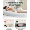 imageZonLi Memory Foam Body Pillow for Adults with Removable PillowcaseLong Pillow for Bed Ideal for Side Sleepers20x54 inchesDark GreyGreen