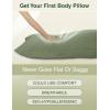 imageZonLi Memory Foam Body Pillow for Adults with Removable PillowcaseLong Pillow for Bed Ideal for Side Sleepers20x54 inchesDark GreyGreen