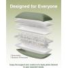imageZonLi Memory Foam Body Pillow for Adults with Removable PillowcaseLong Pillow for Bed Ideal for Side Sleepers20x54 inchesDark GreyGreen