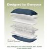 imageZonLi Memory Foam Body Pillow for Adults with Removable PillowcaseLong Pillow for Bed Ideal for Side Sleepers20x54 inchesDark GreyNavy Blue Set