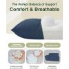 imageZonLi Memory Foam Body Pillow for Adults with Removable PillowcaseLong Pillow for Bed Ideal for Side Sleepers20x54 inchesDark GreyNavy Blue Set