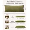 imageZonLi Memory Foam Body Pillow for Adults with Removable PillowcaseLong Pillow for Bed Ideal for Side Sleepers20x54 inchesDark GreySage Green