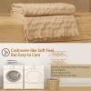 imageZonLi Waffle Weave Throw Blanket Beige Waffle Knit Blanket Outdoor Throw Blanket for Summer Lightweight Machine Washable All Season Soft Suitable for Outdoors Sofa Couchand Bed Khaki 50quotx60quotE Khaki