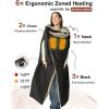 imageZonli Heated Blanket Battery Operated for Outdoor Use  Fashionable Cordless Portable Electric Blanket with Rechargeable 10000mAh Battery  Wearable Heated Vest for WomenBlackBlack