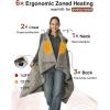 imageZonli Heated Blanket Battery Operated for Outdoor Use  Fashionable Cordless Portable Electric Blanket with Rechargeable 10000mAh Battery  Wearable Heated Vest for WomenBlackLight Gray