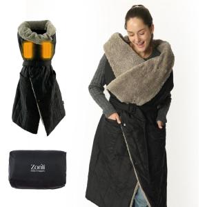 imageZonli Heated Blanket Battery Operated for Outdoor Use  Fashionable Cordless Portable Electric Blanket with Rechargeable 10000mAh Battery  Wearable Heated Vest for WomenBlackPitch Black