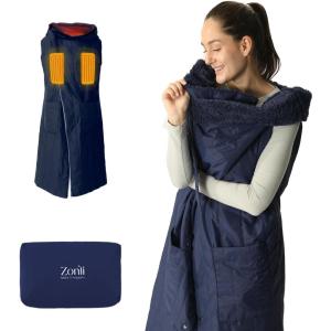 imageZonli Heated Blanket Battery Operated for Outdoor Use  Fashionable Cordless Portable Electric Blanket with Rechargeable 10000mAh Battery  Wearable Heated Vest for WomenBlackLight Dusk