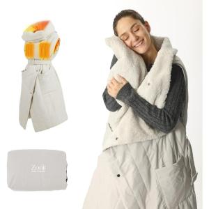 imageZonli Heated Blanket Battery Operated for Outdoor Use  Fashionable Cordless Portable Electric Blanket with Rechargeable 10000mAh Battery  Wearable Heated Vest for WomenBlackBeige