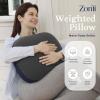 imageZonLi Weighted Pillow for Adults Hugger Pillow for Sensory Needs Memory Foam Sensory Body Pillows Soothe Stress or Anxiety The Perfect Sleep aid for a Sensory Room 65lbs Navy BlueGray