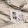imageZonLi Duvet Cover for Weighted Blanket Grey 60 x 80 Breathable Soft Duvet Cover Queen Size Removable Cooling Comforter Cover for All SeasonKhaki