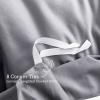 imageZonLi Duvet Cover for Weighted Blanket Grey 60 x 80 Breathable Soft Duvet Cover Queen Size Removable Cooling Comforter Cover for All SeasonLight Grey