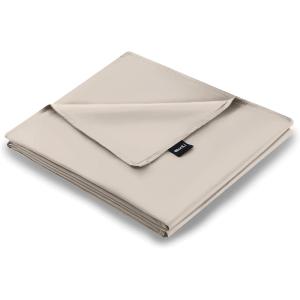 imageZonLi Duvet Cover for Weighted Blanket Grey 60 x 80 Breathable Soft Duvet Cover Queen Size Removable Cooling Comforter Cover for All SeasonAlmond Milk Grey