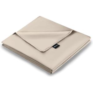 imageZonLi Duvet Cover for Weighted Blanket Grey 60 x 80 Breathable Soft Duvet Cover Queen Size Removable Cooling Comforter Cover for All SeasonKhaki