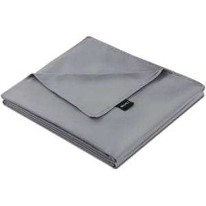 imageZonLi Duvet Cover for Weighted Blanket Grey 60 x 80 Breathable Soft Duvet Cover Queen Size Removable Cooling Comforter Cover for All SeasonLight Grey
