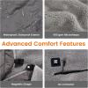 imageZonLi ZWalk Pro 36W Battery Operated Heated Blanket Portable Cordless Rechargeable Heated Blanket with 3 Heating Levels Includes 20000mAh Power Bank Ideal for Car Stadium and Outdoors Grey