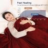 imageZonLi Heated Blanket Electric 72quot84quot Full Size Soft Fleece Electric Blanket Whole Body 6 Hour Auto Off ampamp 4 Heating Levels Fast Heating ETL Certification Machine Washable Great Gift Red
