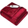 imageZonLi Heated Blanket Electric 72quot84quot Full Size Soft Fleece Electric Blanket Whole Body 6 Hour Auto Off ampamp 4 Heating Levels Fast Heating ETL Certification Machine Washable Great Gift Red