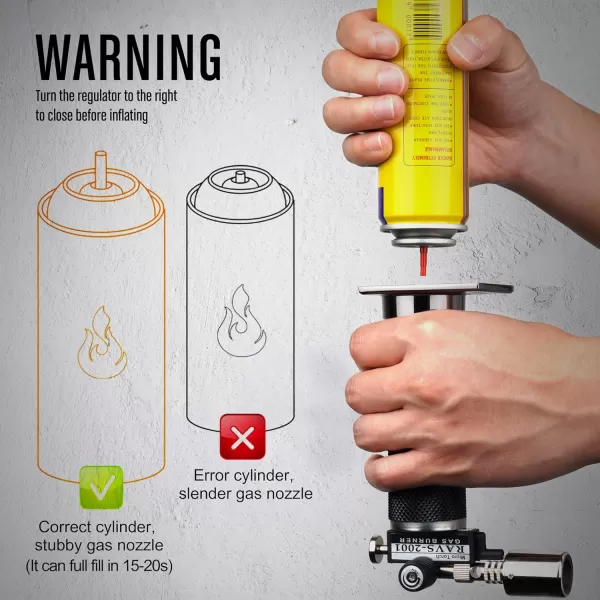 imageRAVS Butane Torch Refillable Kitchen Torch Lighter with Safety Lock and Adjustable Flame Creme Brulee Kitchen Food Torch for Baking Culinary Cooking Torch Blow Torch  Butane Gas Not IncludedBlack