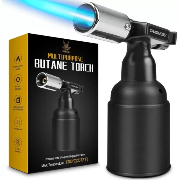 imageravs Butane Torch kitchen torch lighter for creme brulee Creme Brulee Torch Blow Torch for Cooking with Safety Lock Mini Torch Cooking Torch Gun for Desserts Baking  Butane Gas Not Included