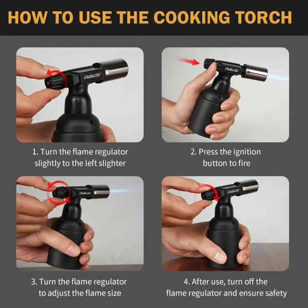 imageravs Butane Torch kitchen torch lighter for creme brulee Creme Brulee Torch Blow Torch for Cooking with Safety Lock Mini Torch Cooking Torch Gun for Desserts Baking  Butane Gas Not Included