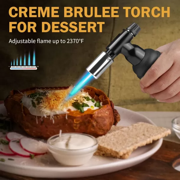imageravs Butane Torch kitchen torch lighter for creme brulee Creme Brulee Torch Blow Torch for Cooking with Safety Lock Mini Torch Cooking Torch Gun for Desserts Baking  Butane Gas Not Included