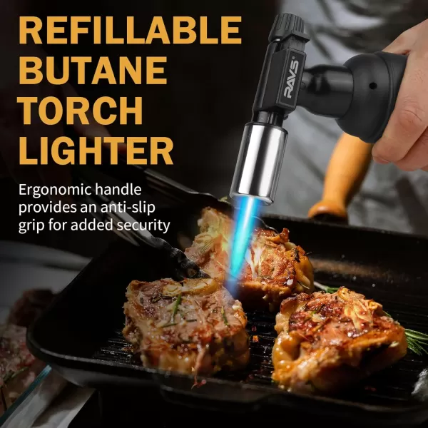 imageravs Butane Torch kitchen torch lighter for creme brulee Creme Brulee Torch Blow Torch for Cooking with Safety Lock Mini Torch Cooking Torch Gun for Desserts Baking  Butane Gas Not Included