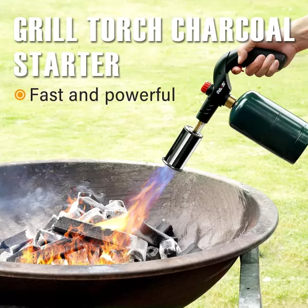 imageravs POWERFUL Propane Cooking Torch Searing Torch for Sous Vide Steak BBQ Grill Gun Kitchen Blow Torch Handheld Culinary Torch for Creme Brulee Campfire Charcoal Starter Gas Tank Not Included