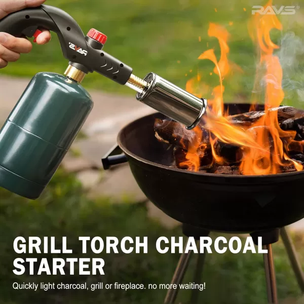 imageravs Propane Cooking Torch Adjustable Meat Searing Torch Powerful Fire Starter Torch Sous Vide Torch for Searing Bbq Creme Brulee Grill Torch Charcoal Starter Gifts for Men Fuel Not Included