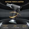 imageRAVS Butane Torch Kitchen Torch Lighter for Creme Brulee BBQ Desserts Food Torch for Cooking Baking DIY Soldering Culinary Torch with Adjustable Flame and Safety Lock Butane Not IncludedGrey