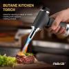 imageRAVS Butane Torch Kitchen Torch Lighter for Creme Brulee BBQ Desserts Food Torch for Cooking Baking DIY Soldering Culinary Torch with Adjustable Flame and Safety Lock Butane Not IncludedGrey