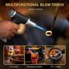 imageRAVS Butane Torch Kitchen Torch Lighter for Creme Brulee BBQ Desserts Food Torch for Cooking Baking DIY Soldering Culinary Torch with Adjustable Flame and Safety Lock Butane Not IncludedBlack