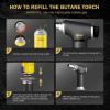 imageRAVS Butane Torch Kitchen Torch Lighter for Creme Brulee BBQ Desserts Food Torch for Cooking Baking DIY Soldering Culinary Torch with Adjustable Flame and Safety Lock Butane Not IncludedGrey