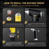 imageRAVS Butane Torch Kitchen Torch Lighter for Creme Brulee BBQ Desserts Food Torch for Cooking Baking DIY Soldering Culinary Torch with Adjustable Flame and Safety Lock Butane Not IncludedBlack