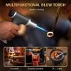 imageRAVS Butane Torch Kitchen Torch Lighter for Creme Brulee BBQ Desserts Food Torch for Cooking Baking DIY Soldering Culinary Torch with Adjustable Flame and Safety Lock Butane Not IncludedGrey