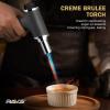 imageRAVS Butane Torch Kitchen Torch Lighter for Creme Brulee BBQ Desserts Food Torch for Cooking Baking DIY Soldering Culinary Torch with Adjustable Flame and Safety Lock Butane Not IncludedGrey
