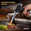 imageRAVS Butane Torch Kitchen Torch Lighter for Creme Brulee BBQ Desserts Food Torch for Cooking Baking DIY Soldering Culinary Torch with Adjustable Flame and Safety Lock Butane Not IncludedBlack