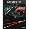 imageRAVS 16piece Butane Torch Kit Soldering Torch Kit with 100 pcs Waterproof Wire Connectors with 140 pcs Heat Shrink Tubing Kit Cordless Butane Soldering Iron Kit without FuelRBT600D