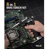 imageRAVS 16piece Butane Torch Kit Soldering Torch Kit with 100 pcs Waterproof Wire Connectors with 140 pcs Heat Shrink Tubing Kit Cordless Butane Soldering Iron Kit without FuelRBT600