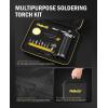 imageRAVS 16piece Butane Torch Kit Soldering Torch Kit with 100 pcs Waterproof Wire Connectors with 140 pcs Heat Shrink Tubing Kit Cordless Butane Soldering Iron Kit without FuelRBT600C