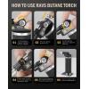 imageRAVS 2 Flame Mode Butane Torch Lighter Refillable Kitchen Torch with Adjustable Flame and Safety Buckle Yellow Jewelry Torch for Welding Resin Art Industrial Butane Fuel not IncludeRBT018
