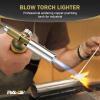 imageRAVS 2 Flame Mode Butane Torch Lighter Refillable Kitchen Torch with Adjustable Flame and Safety Buckle Yellow Jewelry Torch for Welding Resin Art Industrial Butane Fuel not IncludeRBT076A