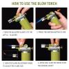 imageRAVS 2 Flame Mode Butane Torch Lighter Refillable Kitchen Torch with Adjustable Flame and Safety Buckle Yellow Jewelry Torch for Welding Resin Art Industrial Butane Fuel not IncludeRBT018G
