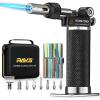 imageRAVS 16piece Butane Torch Kit Soldering Torch Kit with 100 pcs Waterproof Wire Connectors with 140 pcs Heat Shrink Tubing Kit Cordless Butane Soldering Iron Kit without FuelRBT600D
