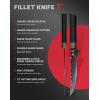 imageravs 7 Inch Fillet Knife for Fish Super Sharp Boning Knife for Meat Cutting in Damascus Steel Professional Japanese Fish Knives with G10 Ergonomic Handle ampamp Bamboo Box Unique Birthday Gifts for Men