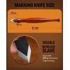 imageravs Double Bevel Striking Marking Knife Woodworking and Leather Sheath Premium Rosewood Handle Scribing Knife with High Carbon Steel Blade for All Sorts of WoodBlack
