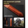 imageravs Double Bevel Striking Marking Knife Woodworking and Leather Sheath Premium Rosewood Handle Scribing Knife with High Carbon Steel Blade for All Sorts of WoodSilver