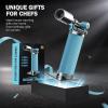 imageRAVS Butane Torch Lighter Refillable Cooking Torch with Safety Lock and Adjustable Flame Creme Brulee Torch for Baking BBQ White Mini Torch for Cooking Gifts for Women Butane Gas Not IncludedGlacier Blue