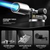 imageRAVS Butane Torch Lighter Refillable Cooking Torch with Safety Lock and Adjustable Flame Creme Brulee Torch for Baking BBQ White Mini Torch for Cooking Gifts for Women Butane Gas Not IncludedBlack